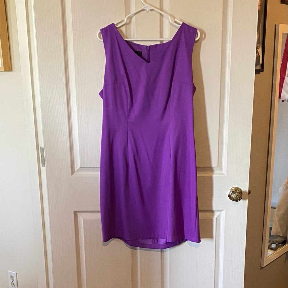 Woman’s purple sheath dress size 18